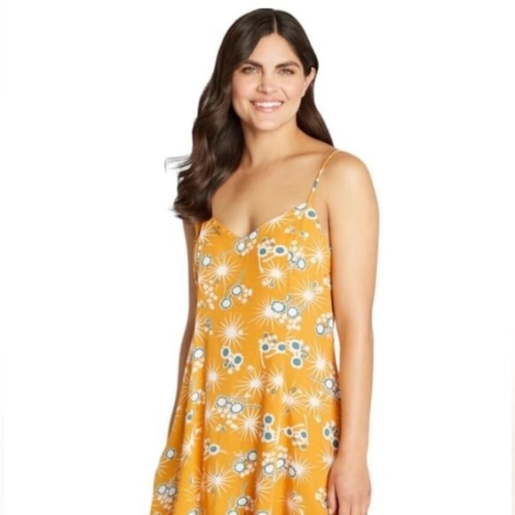 NWT Modcloth On Cloud Nineties Shift Dress Sleeveless Yellow Sunglasses - Picture 6 of 7